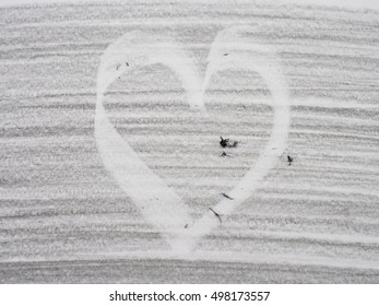 Pencil Drawing, Erase To Get Heart Shape