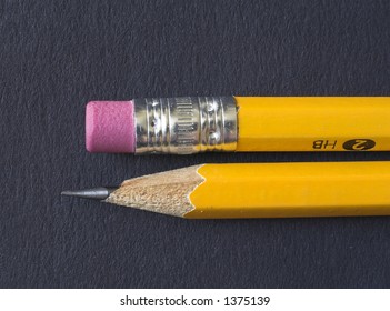 Pencil Eraser On Black Background Stock Photo (Edit Now) 1375139