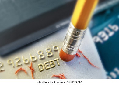 Pencil Erasing Credit Card Debt