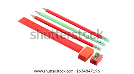 Pencil group , Multi of Pencil with Copy Space Isolated on a White Background.