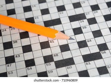 Crossword Puzzle Pencil Stock Photo (Edit Now) 245146600