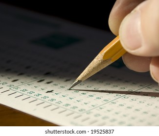 pencil on test