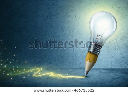 Pencil-Bulb Drawing Light - Creative Idea Concept
