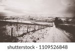 Pendle hill, lancashire - England. The hill is famous for its links to three events which took place in the 17th century: The Pendle witch trials (1612). Aged looking picture.