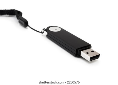 Pendrive-mobile flash  memory isolated on white background