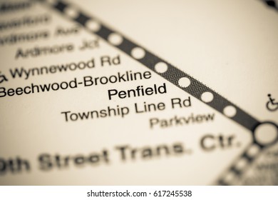 Penfield Station. Philadelphia Metro map.