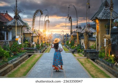 Penglipuran Village in Bali, Indonesia old village The cleanest village in the world Traditional buildings are exquisite and beautiful. Live a traditional life - Shutterstock ID 2363350047