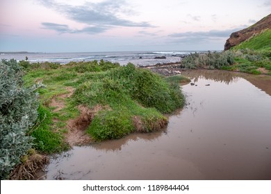 Penguin Parade Coastline In Phillip Island At Sunset, Victoria - Australia.