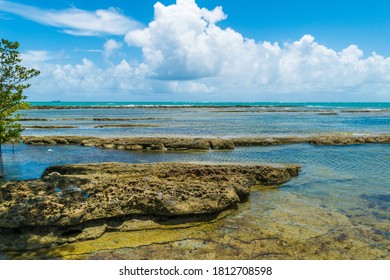 The Penha Beach Peninsula, With Its Stunning Visual And Salt Water Pools On The Island Of Itaparica, Brazil