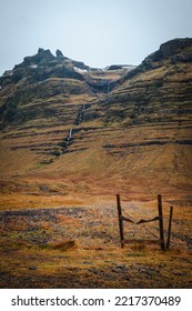 Snæfellsnes Peninsula - Iceland - Broken Fence And Mountains