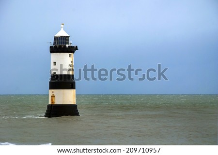 The Penmon lighthouse at Black Point, eastern Anglesey