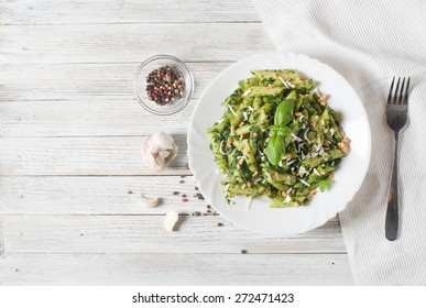 Penne Pasta With Pesto Sauce