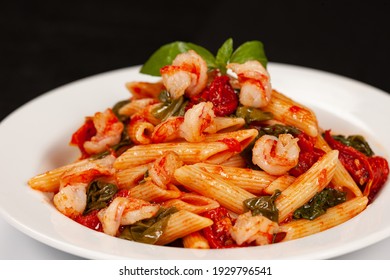 Penne Pasta With Shrimp And Tomatoes