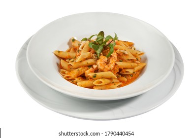 Penne Pasta In Tomato Sauce With Shrimp