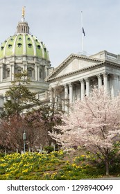 Pennsylvania Capitol In The Spring
