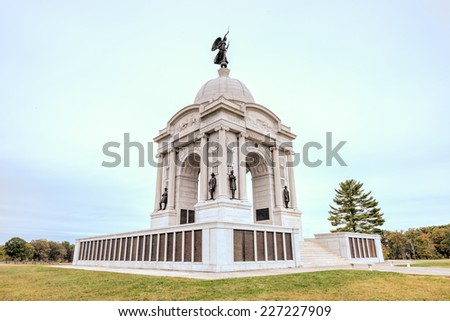 Pennsylvania Memorial monument at the Gettysburg National Military Park, Pennsylvania