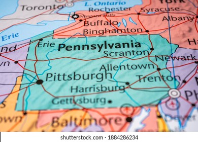 Pennsylvania On Usa Map Stock Photo 1884286234 | Shutterstock