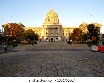 Pennsylvania State Capitol Building In The Afternoon Sunlight