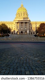 Pennsylvania State Capitol Building In The Afternoon Sunlight