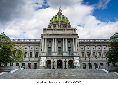 The Pennsylvania State Capitol Building, in downtown Harrisburg, Pennsylvania.