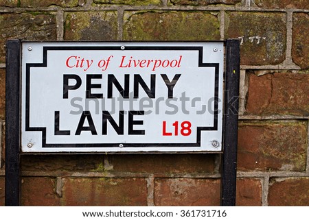 Poster: Penny Lane street sign