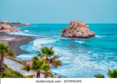 Penon Del Cuervo Beach. Costa Del Sol, Malaga, Spain