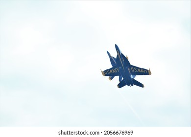 Pensacola Beach, FL- July 9,2021: Blue Angels Practicing Over Pensacola Beach 