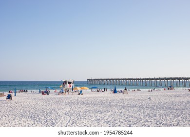 PENSACOLA BEACH, FL USA- Pensacola beach as seen on April 11, 2021.
