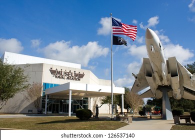 PENSACOLA, FLORIDA, USA - JANUARY 25, 2013: National Museum of Naval Aviation entrance on January 25, 2013 in Pensacola, Florida, USA.