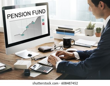 Pension Fund Retirement Chart Concept