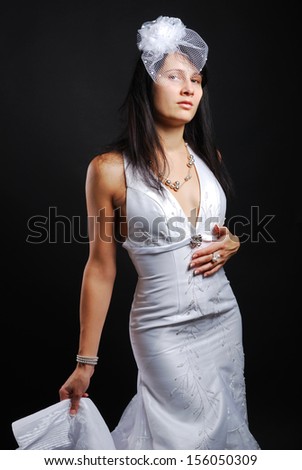 Woman in white dress