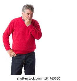 Pensive man posing