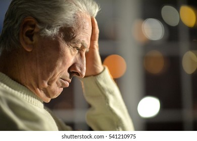 Pensive senior man