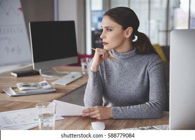 Pensive Woman Got The Right Mindset For Business