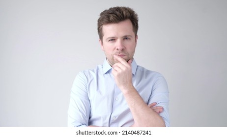 Pensive Young Man Trying To Make A Right Decision In Complicated Life Situation