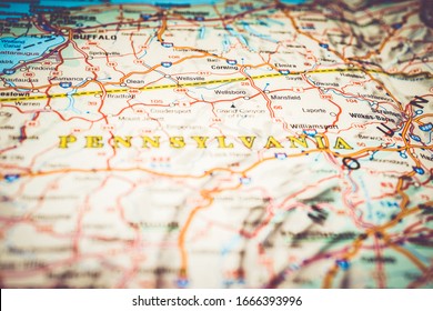 Pensylvania State On Usa Map Stock Photo 1666393996 | Shutterstock