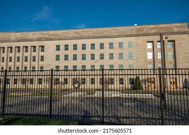 Pentagon Exterior, Site Of The Flight 77 Impact On September 11th, 9-11, April, 2, 2022, Arlington, VA, 