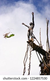 Pentecost Island / Vanuatu - April 8, 2006: Land Diving Ceremony