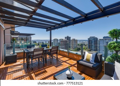 Penthouse patio view  Vancouver Canada - Shutterstock ID 777513121