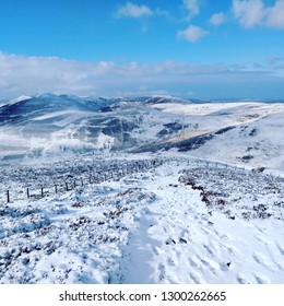 Pentland Hills On A Snowy Winter Day 