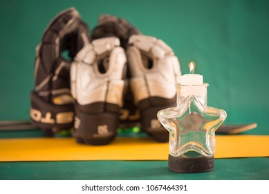 PENZANCE, SASKATCHEWAN/CANADA - April 12 2018 : Communities Across The Country Are Displaying Memorials For The Humboldt Broncos Hockey Team Who Were Involved In A Tragic Bus Accident.