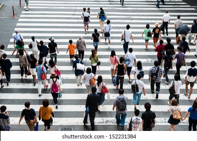 People Across The Crosswalk