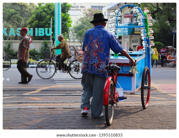 people activity at solo car free day ,surakarta\
central java indonesia on may\
2019