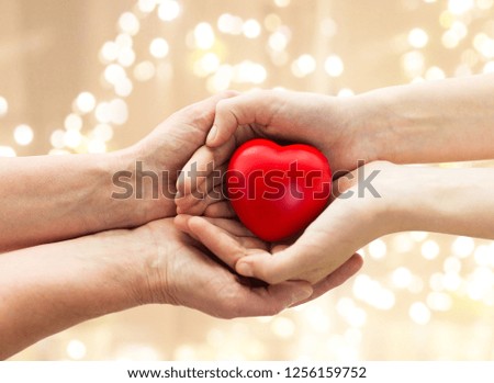 Similar – Image, Stock Photo two hands holding 2 freshly picked pairs of cherries