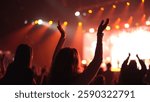 Lot people applause music concert. Many fans cheering fun party lift hand up. Crowd hang out cool night life fest applaud k pop chill. Epic hip hop clap. Neon light rave. Joy dj enjoy kpop. Live arena