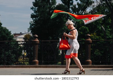 People Attend A Rally In Support Of Alexander Lukashenko, Grodno, Belarus August 22, 2020