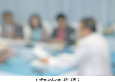 People Blur In Meeting Room