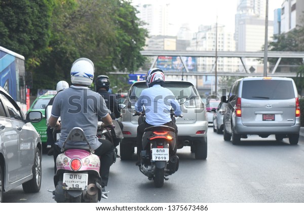 people car bikes vehicles bus busy traffic
bangkok city ,thailand ,9th february
2019