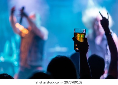 People Celebrating At A Rock Concert After The Covid Lockdowns