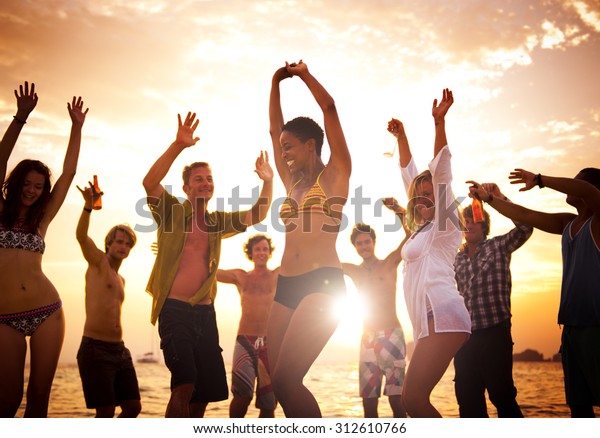 People Celebration Beach Party Summer Holiday Stock Photo (Edit Now ...